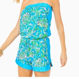 NWT Rikki strapless romper